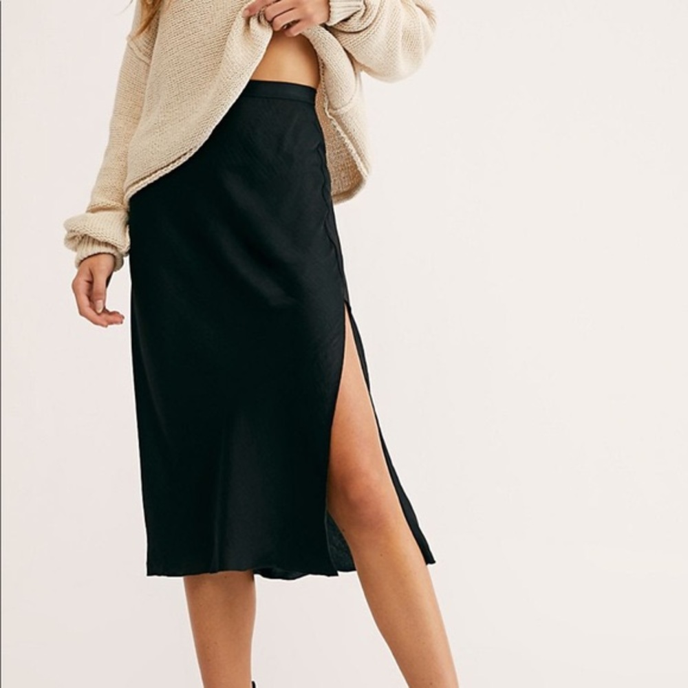 Free People Sweet Talker Half-Slip Black XS